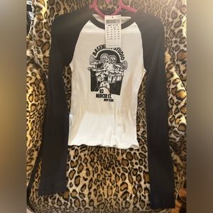 BNWT John Galt / Brandy Melville One Size graphic baseball tee